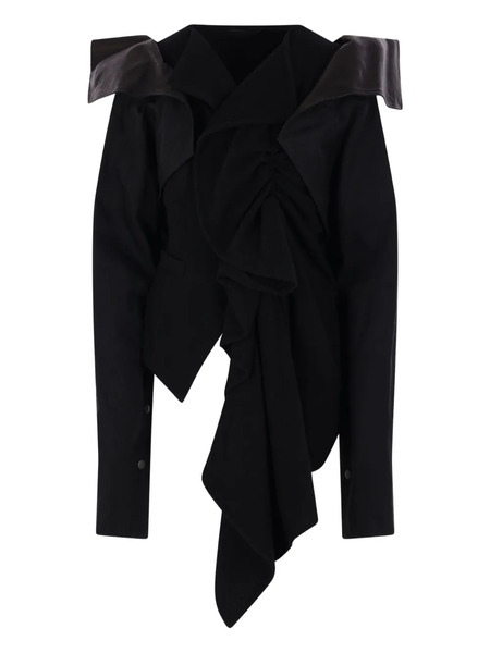  Yohji Yamamoto Draped Jacket - Black 