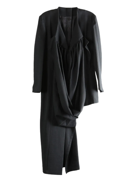  Yohji Yamamoto Draped Jacket - Black 