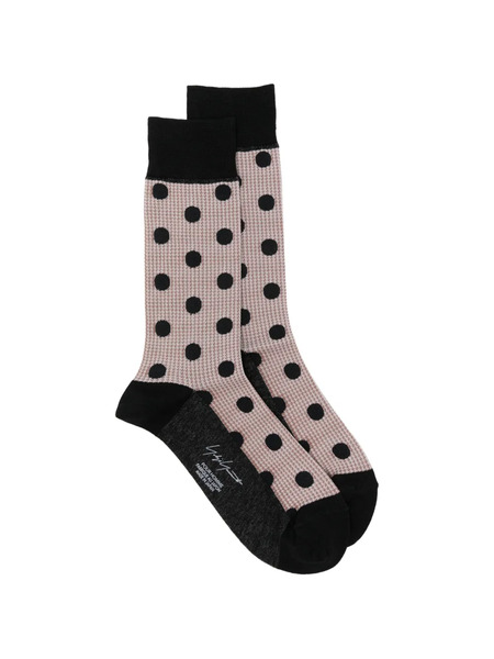  Yohji Yamamoto Polka-dot-pattern Socks - Brown 
