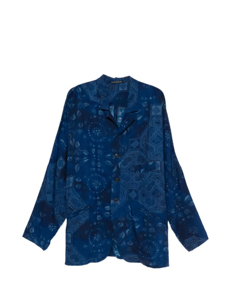  Yohji Yamamoto Printed Button-up Jacket - Blue 