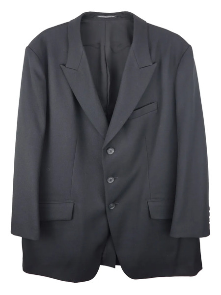  Yohji Yamamoto Three-button Wool Blazer - Black 