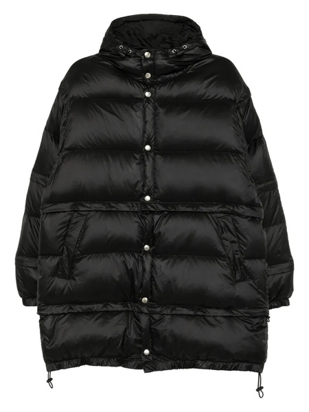  Yoke Removable-collar Coat - Black 