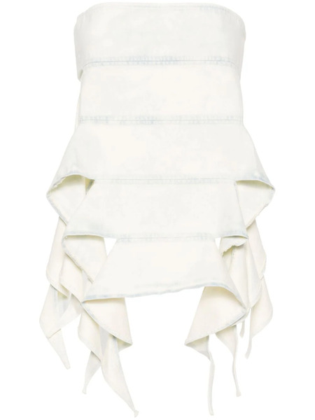  Y/project Bandeau-style Denim Top - Neutrals 