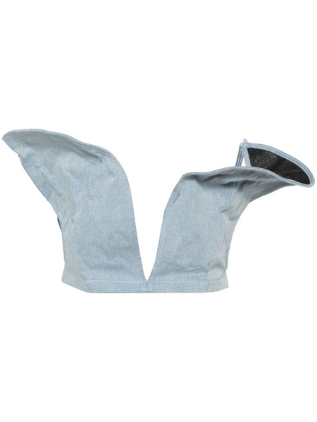  Y/project Denim Crop Top - Blue 