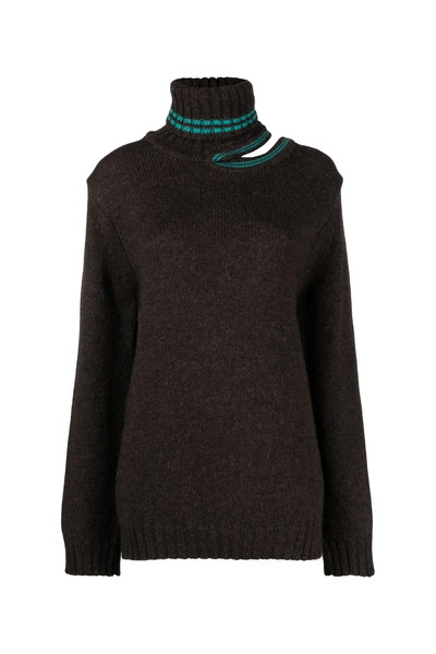  Y/project Double-neck Knitted Jumper - Brown 