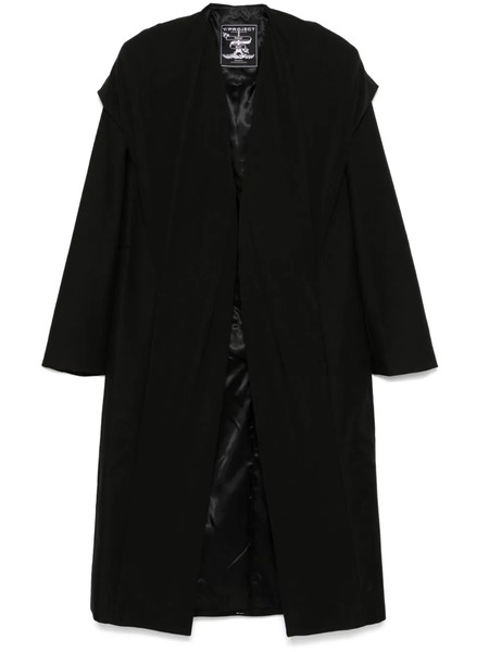  Y/project Draped-detail Coat - Black 