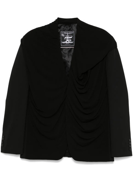  Y/project Draped Hooded Blazer - Black 
