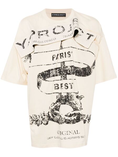  Y/project Evergreen Paris T-shirt - Neutrals 