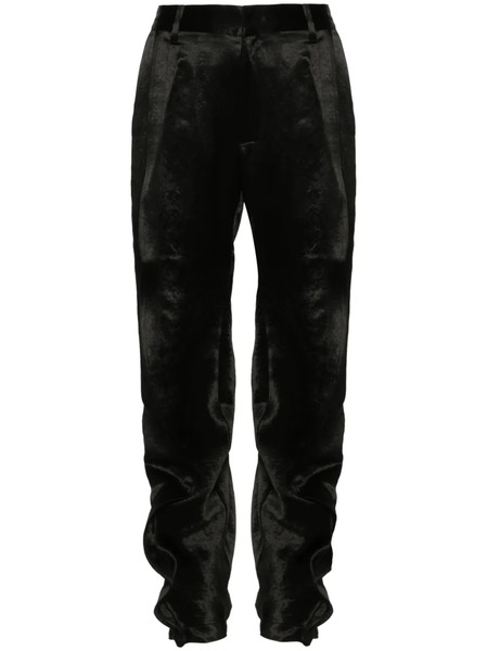  Y/project Ruffled Satin Trousers - Black 