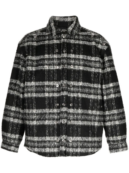 Y/project Textured Stripe-pattern Shirt Jacket - Black 