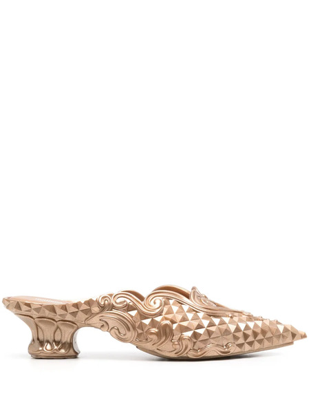  Y/project X Melissa 40mm Court Mules - Gold 