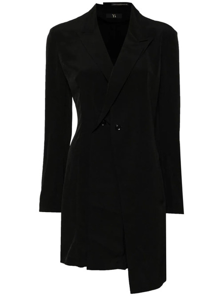  Y's Asymmetric Double-front Blazer - Black 
