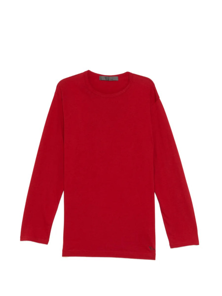  Y's Logo Print Long Sleeve T-shirt - Red 