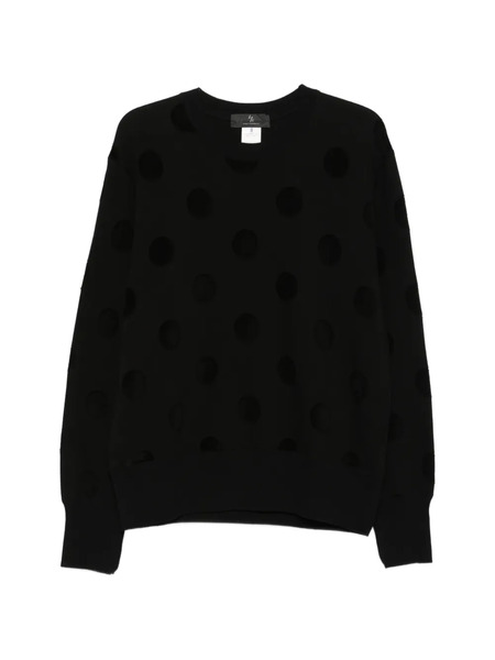  Y's Polka Dot-pattern Sweater - Black 