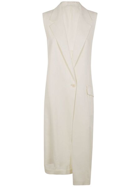  Y's Single-breasted Vest Coat - Neutrals 