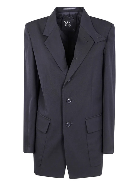  Y's Three-button Wool Blazer - Black 
