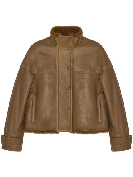 Yves Salomon Shearling-lining Jacket - Brown 