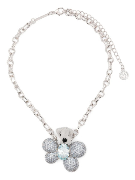  Yvmin Bear-pendant Necklace - Blue 