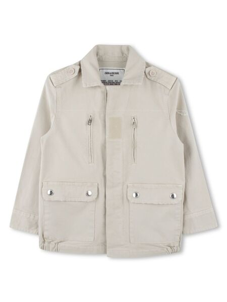  Zadig & Voltaire Kids Logo Bomber Jacket - Neutrals 