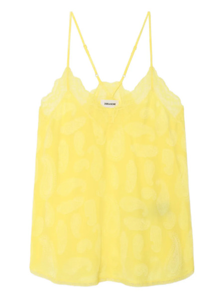  Zadig&voltaire Christy Paisley-pattern Top - Yellow 