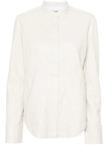  Zadig&voltaire Crinkled Leather Overshirt - Neutrals 