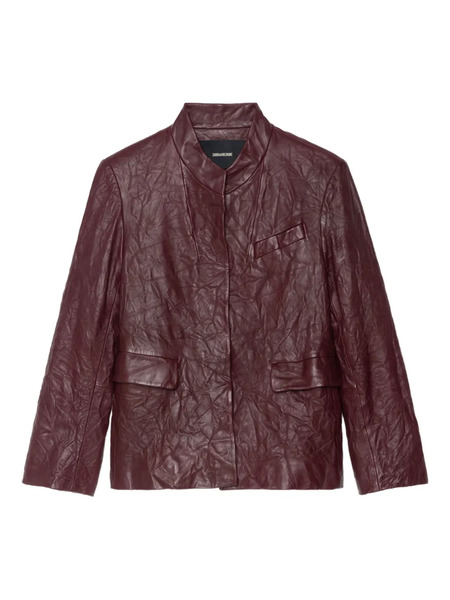  Zadig&voltaire Crumpled Leather Jacket - Red 