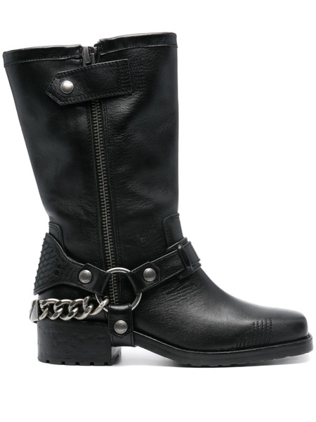  Zadig&voltaire Igata Leather Biker Boots - Black 