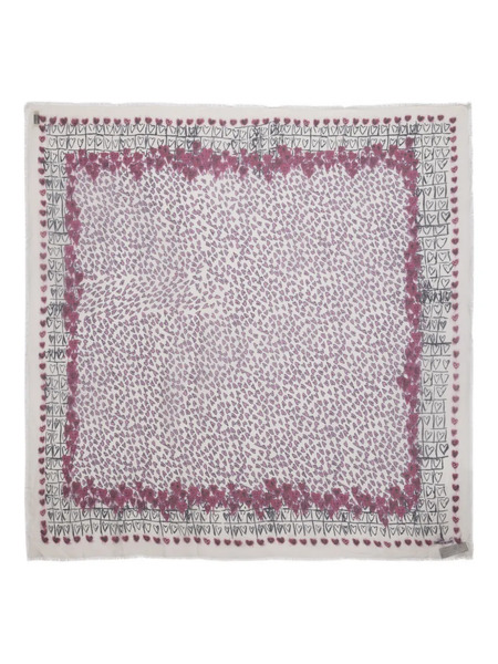  Zadig&voltaire Kerry Hearts Scarf - Neutrals 