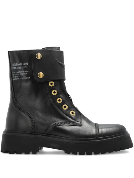  Zadig&voltaire Leather Biker Boots - Black 