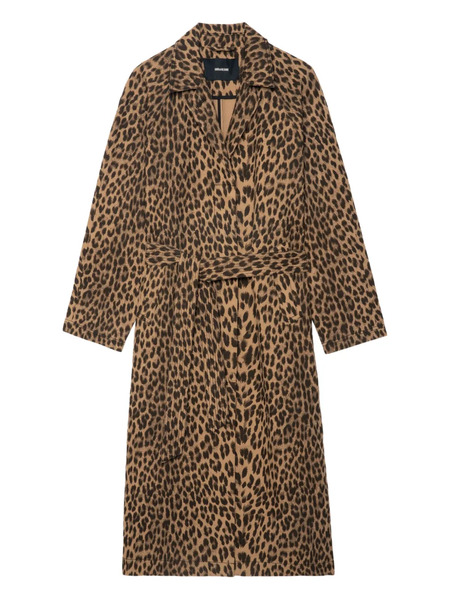  Zadig&voltaire Leopard-print Belted Coat - Neutrals 