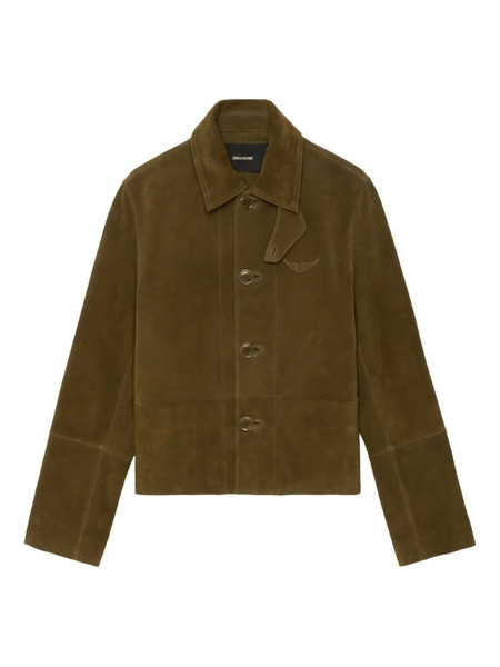  Zadig&voltaire Lessa Button Suede Jacket - Green 