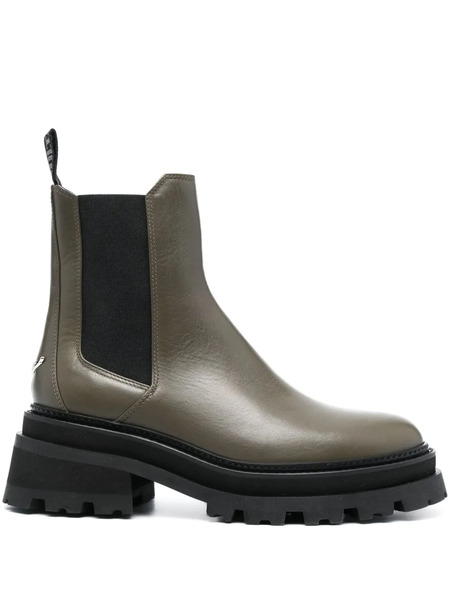  Zadig&voltaire 65mm Leather Ankle Boots - Green 