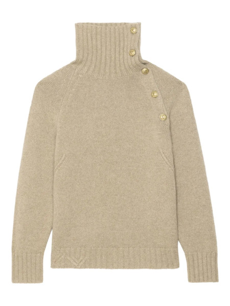  Zadig&voltaire Moro Button Roll-neck Sweater - Neutrals 