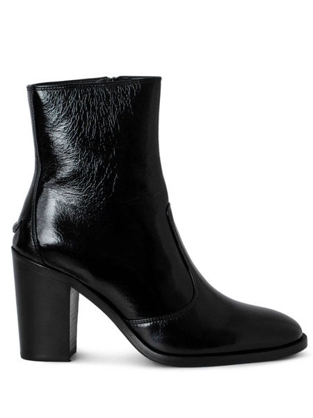  Zadig&voltaire Preiser 85mm Leather Ankle Boots - Black 