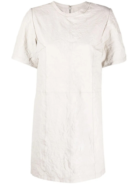  Zadig&voltaire Riddy Crinkled Leather Minidress - Neutrals 