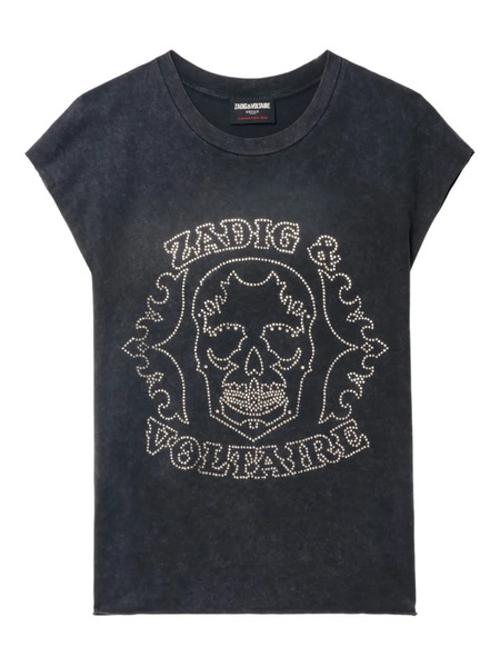  Zadig&voltaire Skull Strass Top - Grey 