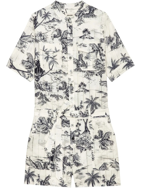  Zadig&voltaire Tropical Island-print Playsuit - White 