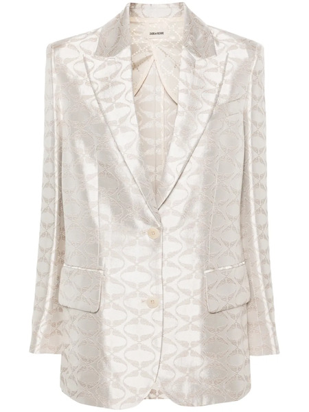  Zadig&voltaire Vicka Jacquard Blazer - Neutrals 