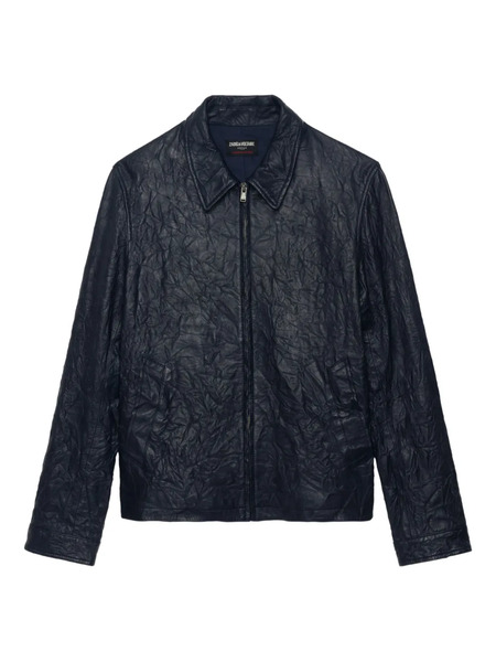  Zadig&voltaire Zip-up Leather Jacket - Blue 