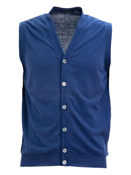  Zanone Button-fastening Vest - Blue 