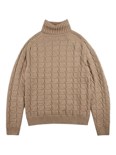  Zanone Cable-knit Wool Sweater - Brown 