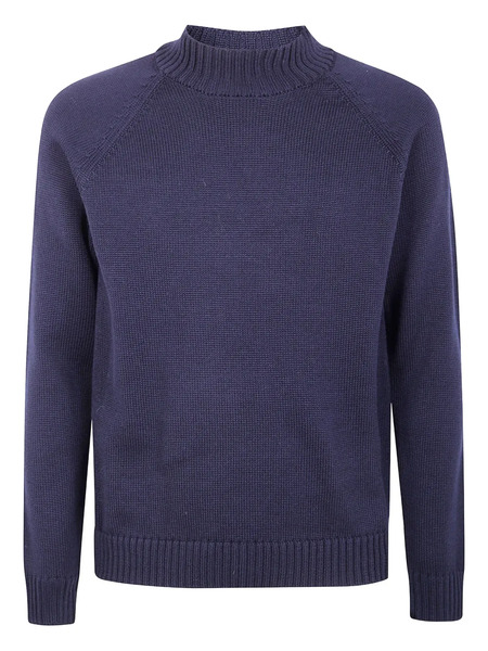  Zanone Crew-neck Raglan-sleeves Sweater - Blue 
