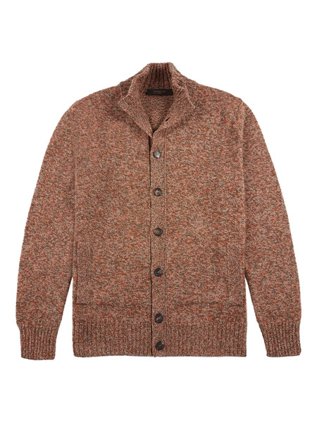 Zanone Geelong Wool Cardigan - Brown 