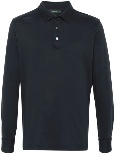  Zanone Interlock Polo Shirt - Blue 