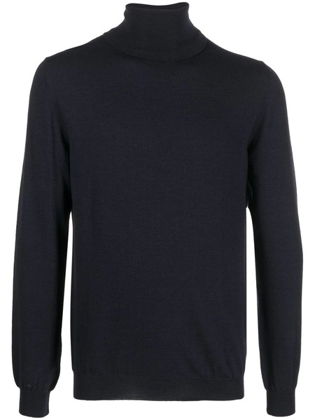  Zanone Roll-neck Long-sleeve Jumper - Blue 