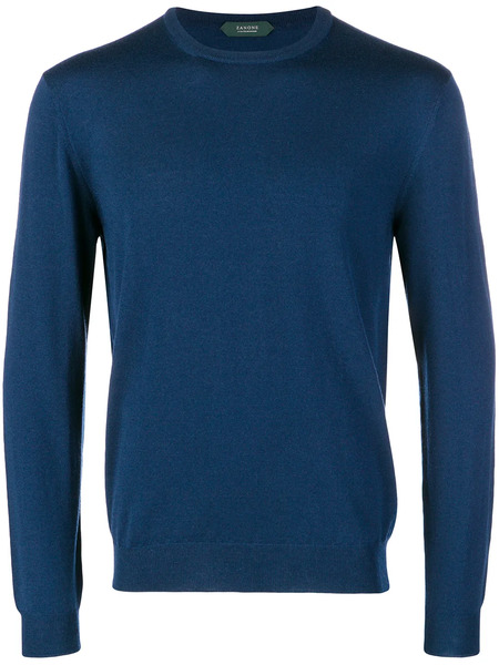  Zanone Round Neck Sweater - Blue 