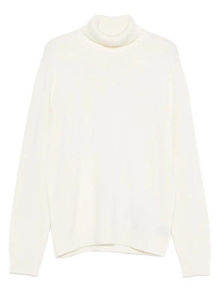  Zanone Turtleneck Wool Sweater - White 