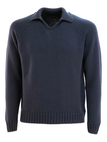  Zanone V-neck Sweater - Blue 