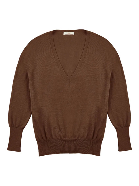  Zanone V-neck Sweater - Brown 