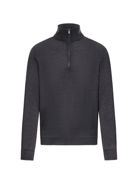  Zanone Zip Roll-neck Sweater - Grey 